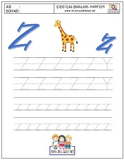 harfler çizgi çalışması